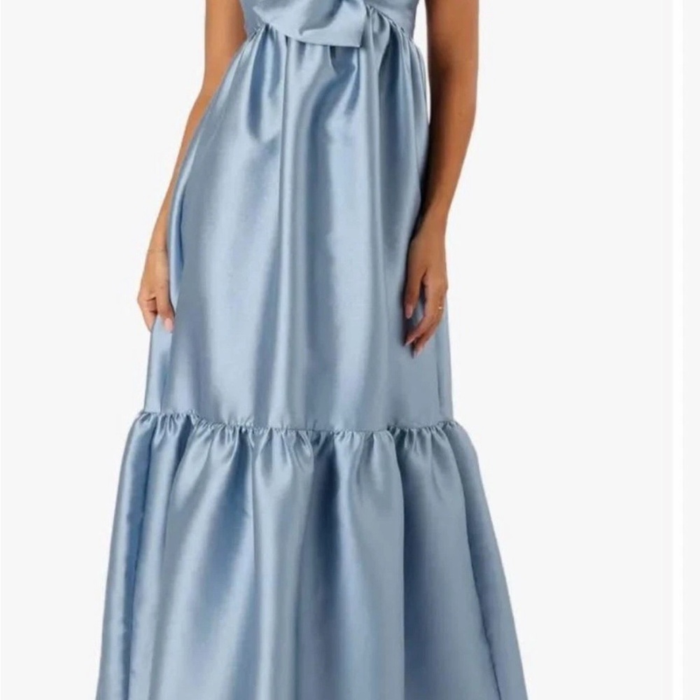 Petina Blue Bow Dress, Large